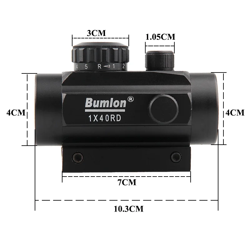 Bumlon Тактический крест Red Dot прицел из алюминиевого сплава страйкбол рефлекторный прицел устройства 11 20 мм рельс крепление охотничья RL5-0024