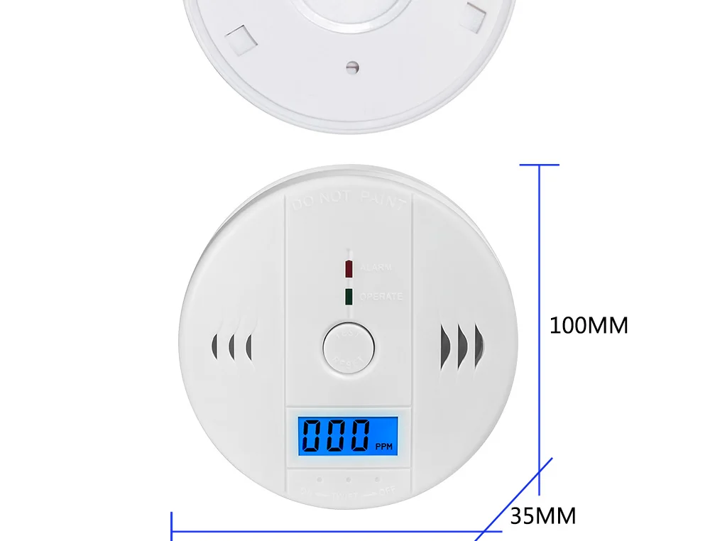 3 шт. ЖК дисплей фотоэлектрический независимый CO газа сенсор отравления угарным газом сигнализации для дома охранной системы