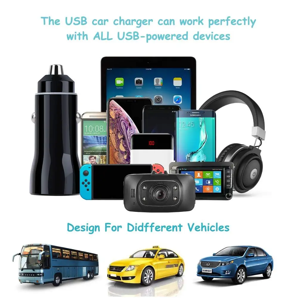 USB Car Charger Quick Charge 3.0 for iPhone X Samsung S10 Xiaomi Mi 9 Mobile Phone Fast Charging Car Charger QC 3.0 Car-Charger