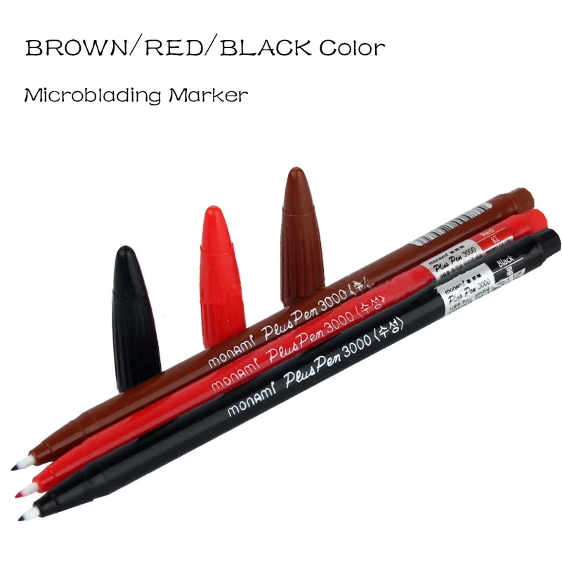 

Brown/Red/Black Color Microblading marker pen for Eyebrow/Eyebrow/Lip Microblading tattoo design Permanent Makeup Outliner