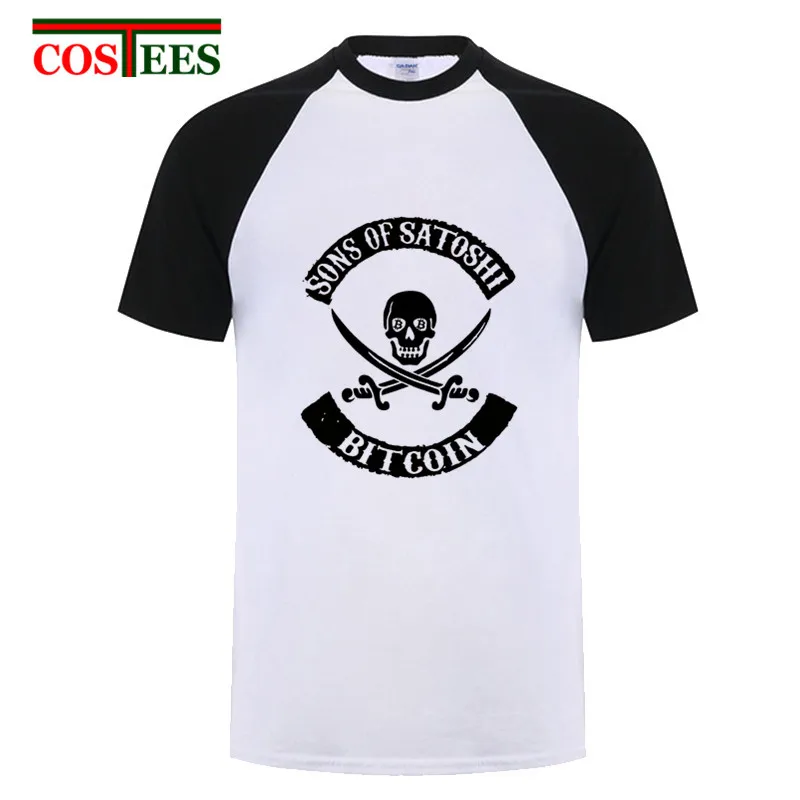 SONS OF SATOSHI BITCOIN T Shirt men one piece pirate Bitcoin Cryptocurrency Funny anarchy T-Shirt Bitcoin Virtual Currency shirt