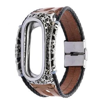 

Ouhaobin Watch Band for Xiaomi Mi Band 3 Sport Strap Watch Leather Wrist Strap for Xiaomi Mi Band 3 Wristband Accessories 708#2
