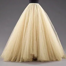 Супер Пышные длинные юбки из тюлевой ткани женская бежевая Тюлевая юбка-пачка модная макси юбка saias femininas формальная faldas mujer индивидуальный заказ