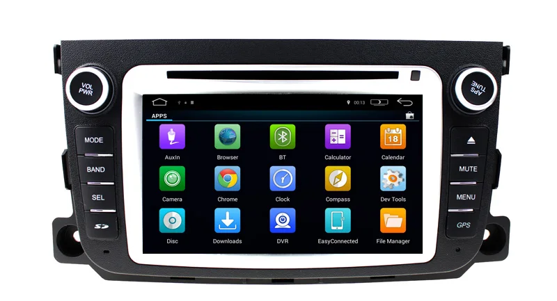Best Android 7.1 Car DVD Player GPS Navigation for Smart Fortwo 2012 2013 2014 with Radio Bluetooth USB SD AUX Audio Video Stereo 5