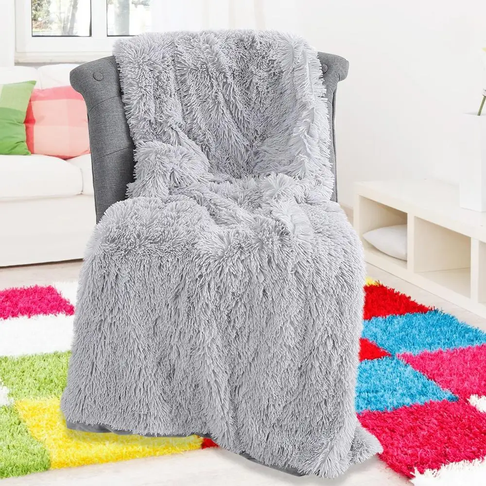 

TOPINCN Plush Blanket Flannel Shaggy Cover Bed Sheet Bedding Quilt Sofa Cover Home Decoration carpets for Modern Living Room