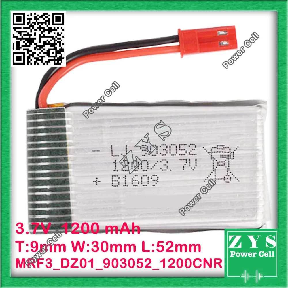 Безопасная упаковка 2-контактный разъем 3 7 V 1200mAh Lipo батарея модель 903052 для