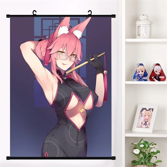 Японское аниме Манга Fate/большой заказ FGO сексуальный tamamo no Mae Косплей стены прокрутки Фреска плакат настенный висящий плакат домашний декор сбор - Цвет: T