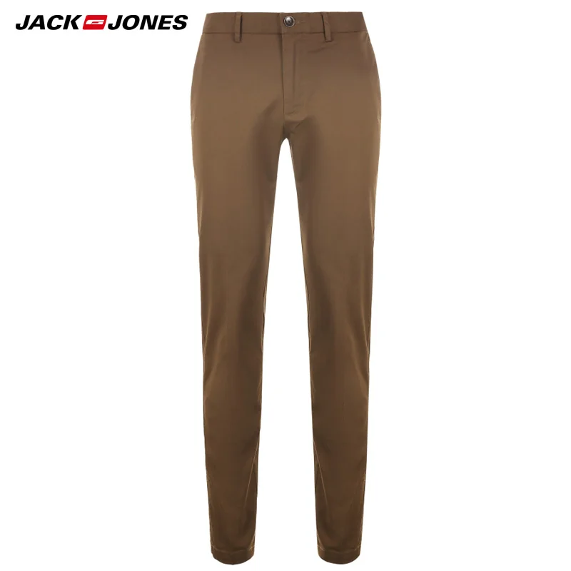 Jack Jones весна лето мужские однотонные прямые брюки из лайкры и хлопка мужские брюки корейский стиль | 217114511
