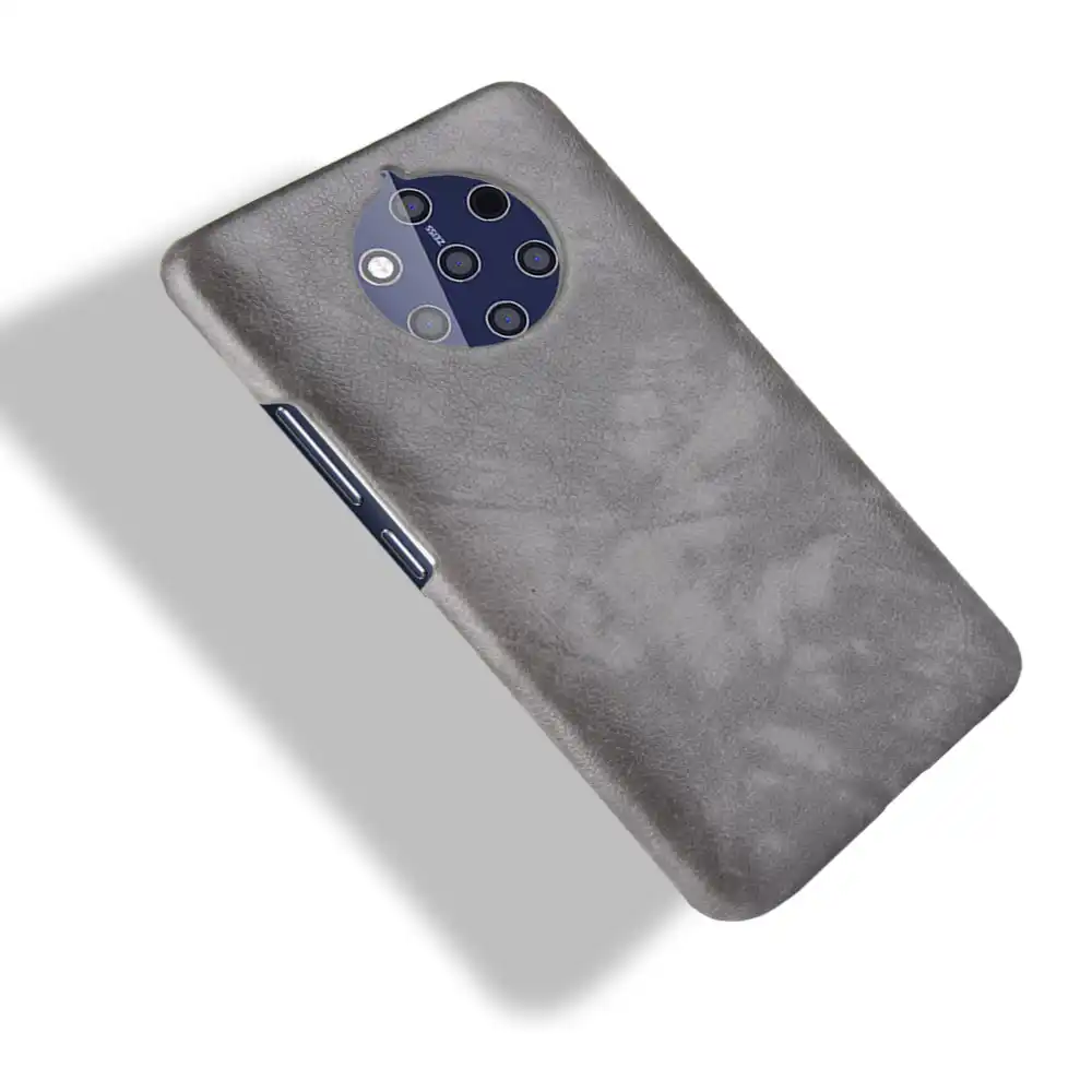Чехол для Nokia 9 PureView TA 1094 Жесткий Ретро чехол из искусственной кожи с узором Личи