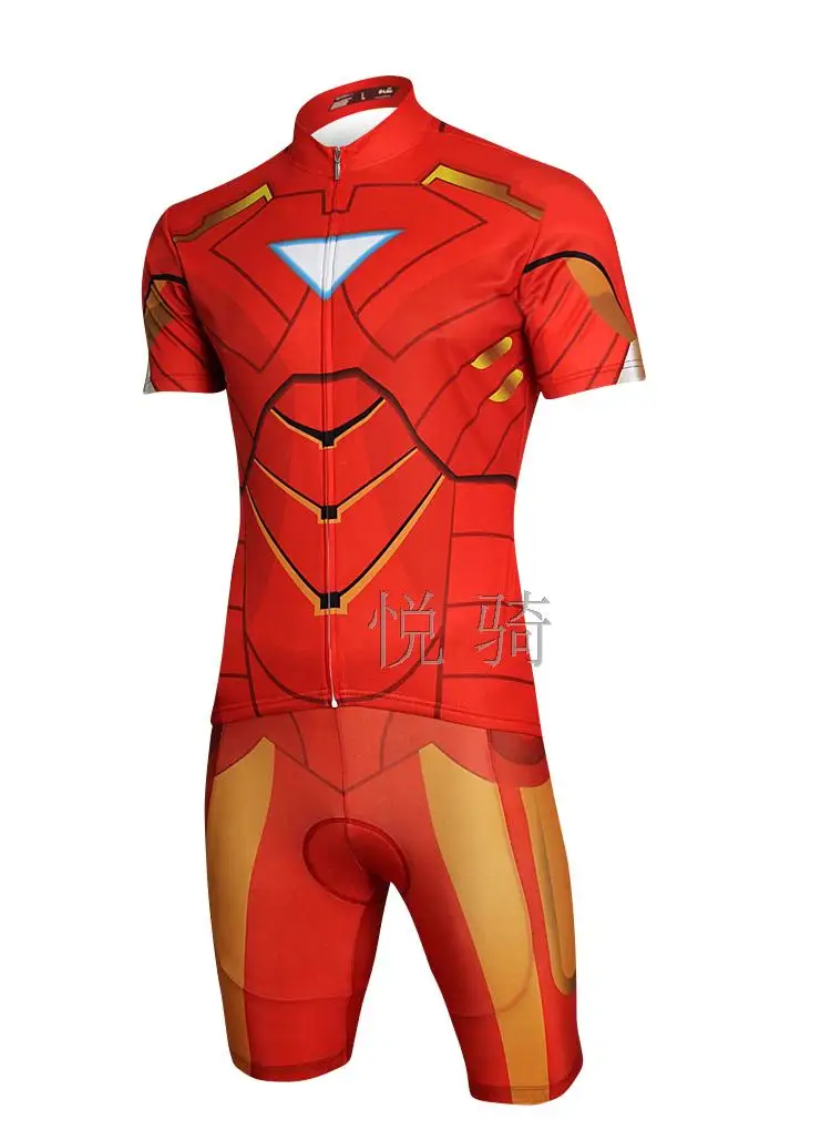 Лето 2019 г. Велосипедная форма для мужчин супер герой трикотажный комплект для велоспорта Pro велосипедный спорт одежда велорубашка MTB