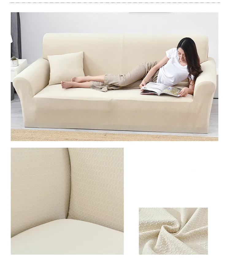 Универсальный Эластичный Мягкий водонепроницаемый чехол для дивана, чехол для дивана разной формы, Одноцветный чехол для дивана