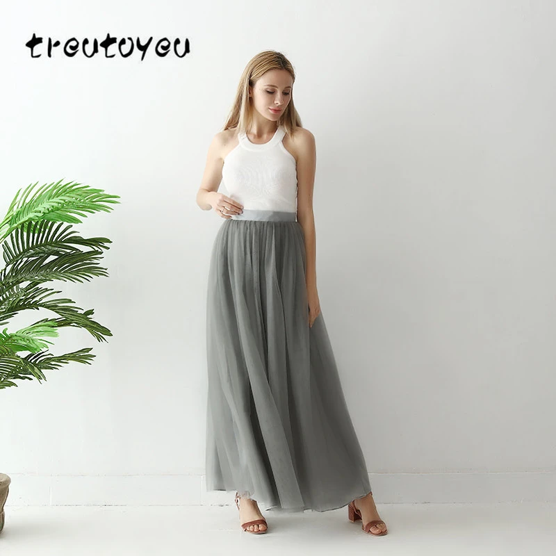 plus size maxi pleated skirts