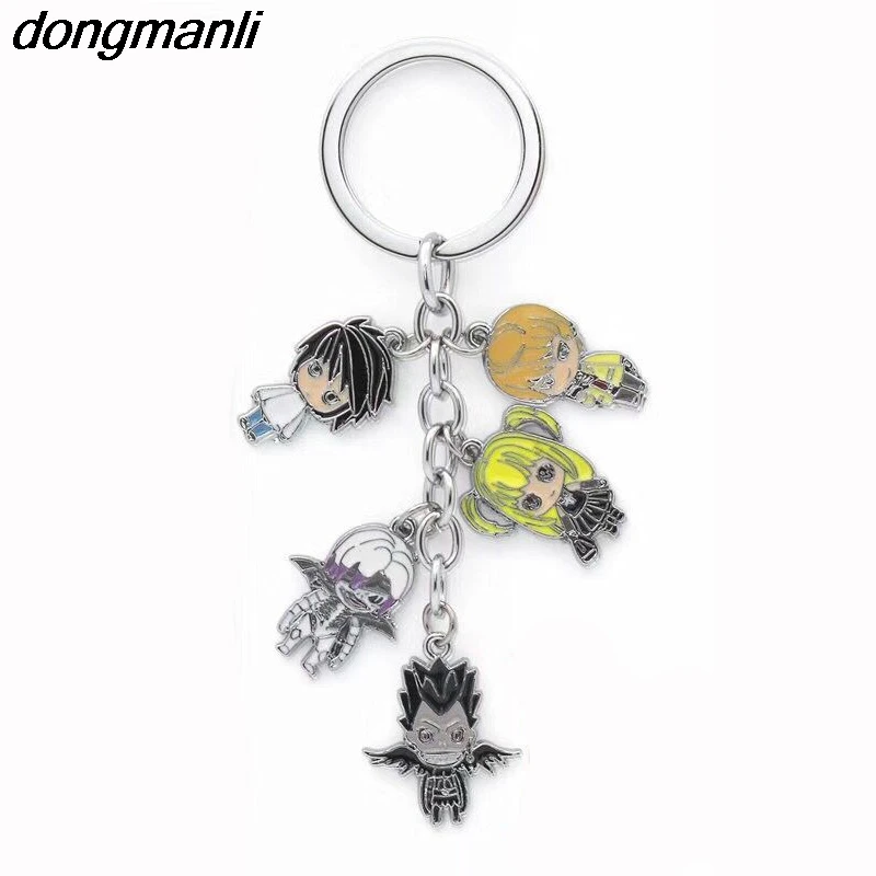 

P1657 Dongmanli Death Note keychain High quality Lovely L Yagami Light Color Alloy Gift collection toys Llavero Chaveiro jewelry