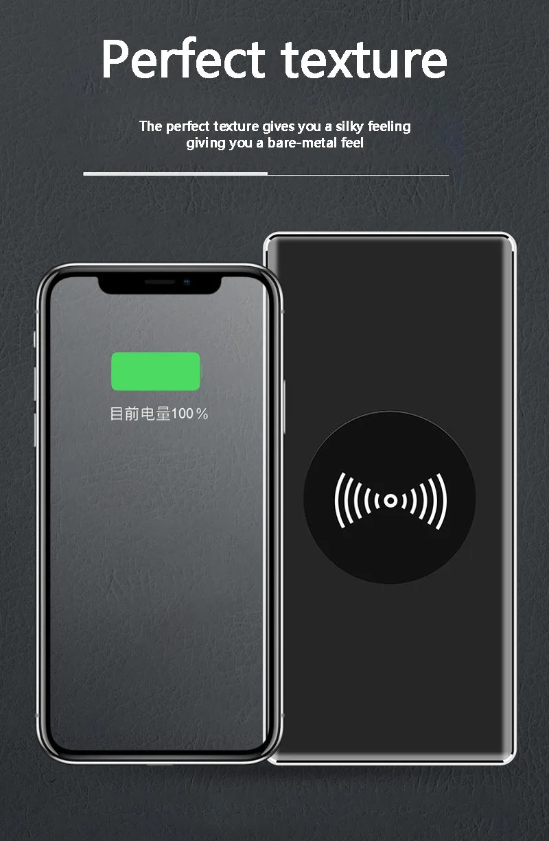 10000 мАч Внешний аккумулятор, внешний аккумулятор, Беспроводная зарядка, портативное зарядное устройство для мобильного телефона для Xiaomi Mi iphone X Note 8