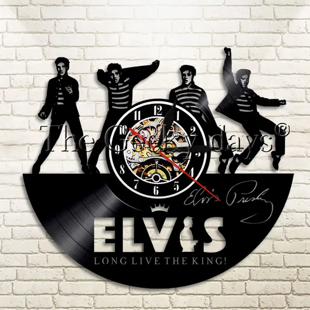 1piece Elvis Presley Retro Pop Star Vinyl Record Wall Clock Rock N 1piece Elvis Presley Retro Pop Star Vinyl Record Wall Clock Rock N Roll Home Decor