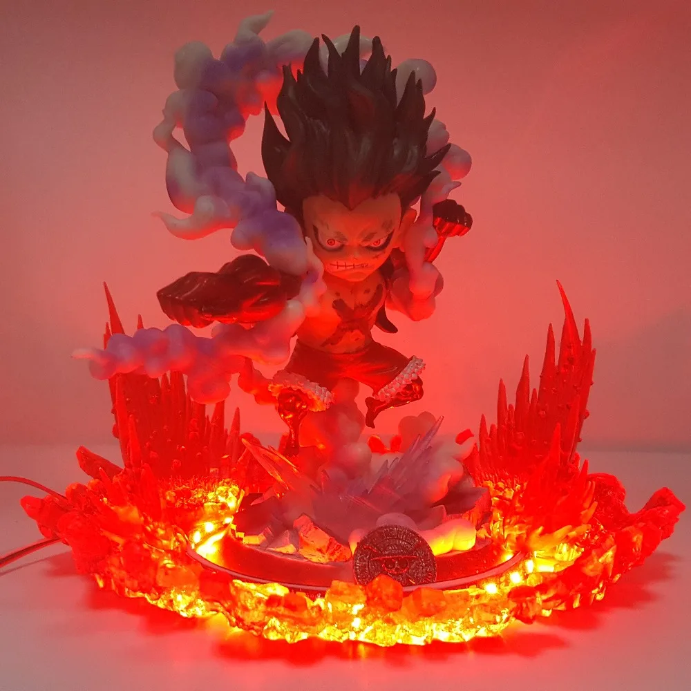 One Piece Lampara Luffy Gear 4 Snakeman Led Night Lights One Piece Anime Lamp Remote Control Color Changing For Bedroom Led Night Lights Aliexpress