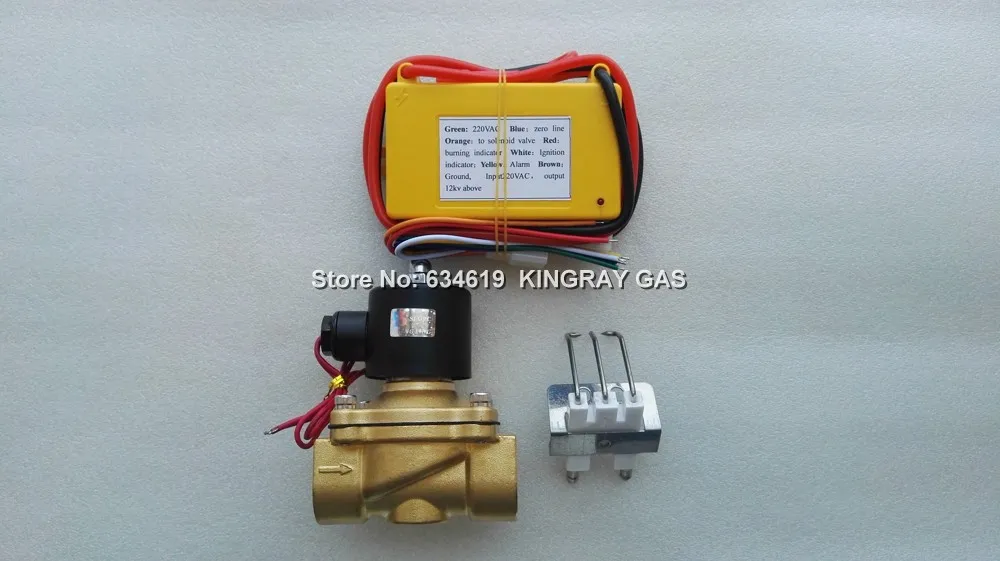 

220V 1" solenoid automatic gas ignition controller kits gas grill electronic igniter full set gas oven lighter factory sale