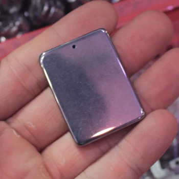 

Natural rectangle Terahertz stone pendant natural energy stone pendant carved pod for woman for gift for healthy wholesale !