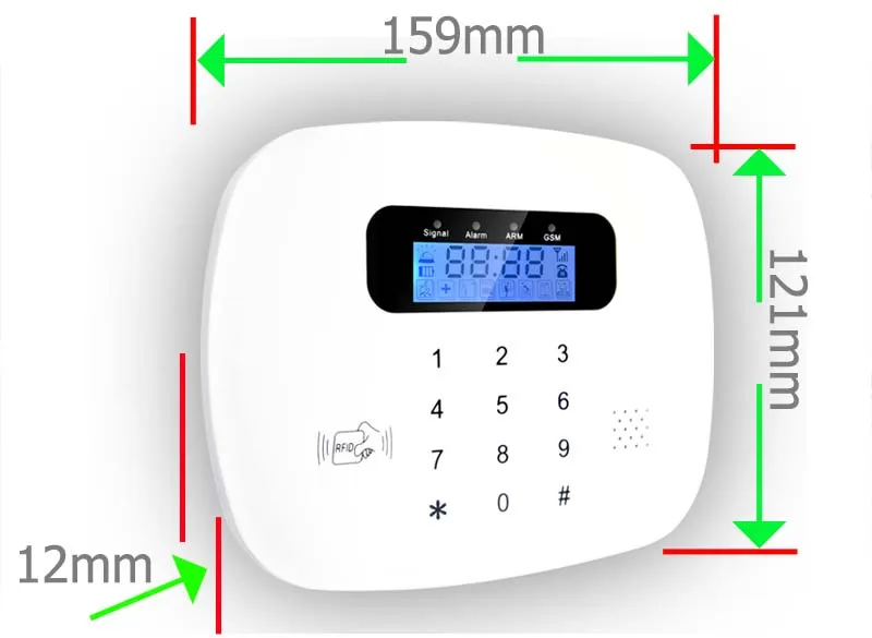 RFID приложение GSM домашняя охранная сигнализация Поддержка Английский Русский Испанский Французский Итальянский 433 м беспроводной проводной детектор сигнал датчика