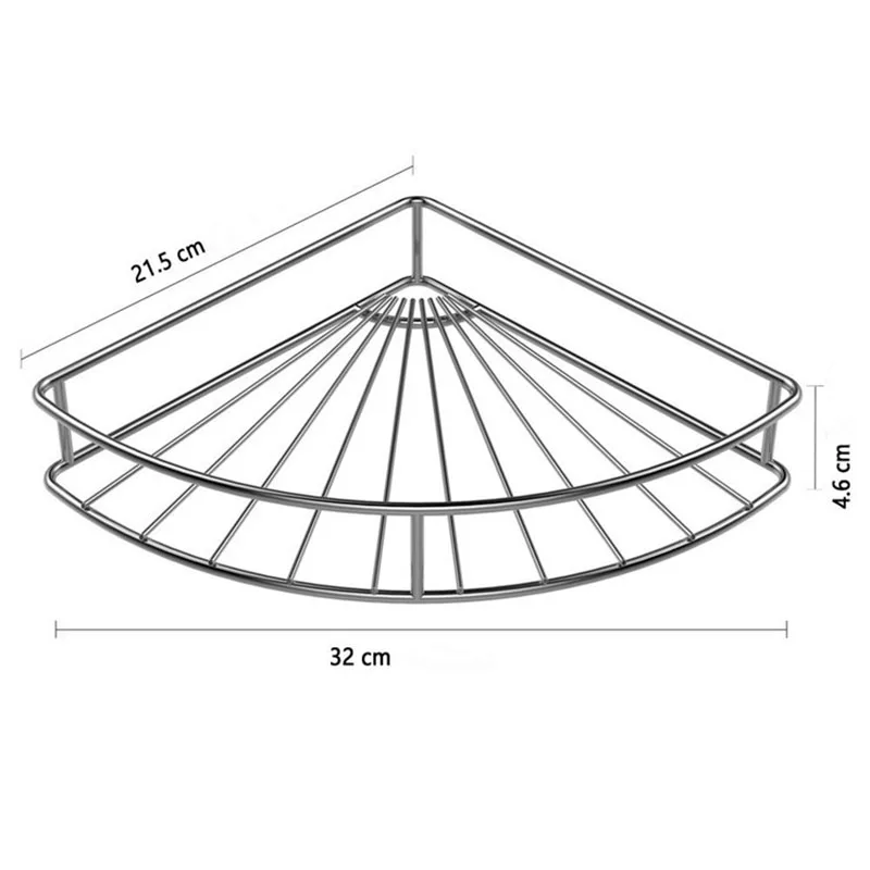 Угловая полка для ванной клей Душ Корзина Контейнер Склад-хралилище подставленное к стене органайзер для Кухня Туалет Нержавеющая сталь