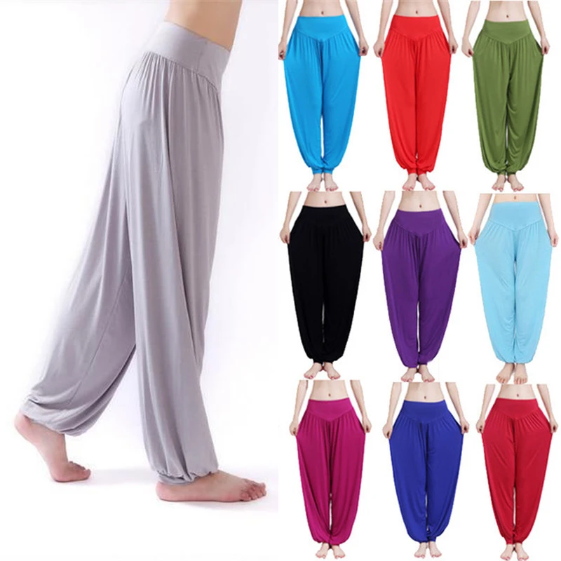 

Hot Wide Leg Yoga Pants Plus Size S M L XL XXL XXXL Women Loose Pants Long Trousers for Yoga Dance Gym Soft Modal Home Pants