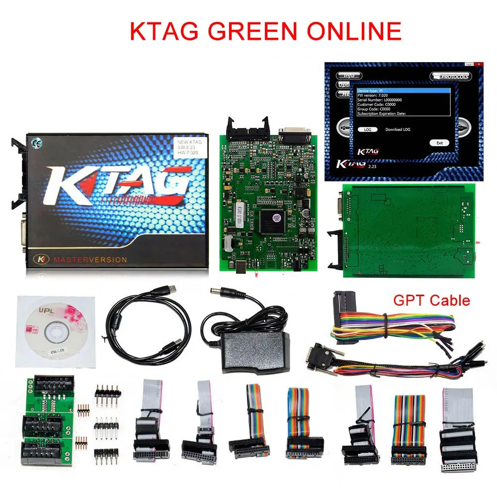 ECU чип тюнинг ktag v7.020 с GPT кабелем Kess V2 V5.017 V2.47 kess v2 Master версия для