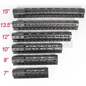 

Tactical Airsoft Accessory NSR Free Float Keymod 7,9,10,12,13.5,15" Inch AR-15 M16 M4 Handguard Monolithic Ultralight Slim Rail