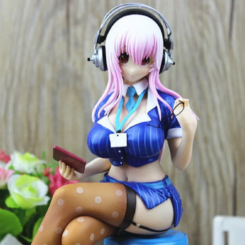 Brinquedo de Pvc Anime Japonês Super Sonic Onda Figura Sexy Escritório Senhora Sonico ol Ver. Removível Vestir Nova 17 High Quality Brinquedos e hobbies