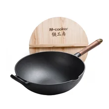 Антикоррозионная железная кастрюля, антипригарная чугунная индукционная плита для дома, для приготовления пищи, винтажная газовая плита, сырье, железный горшок