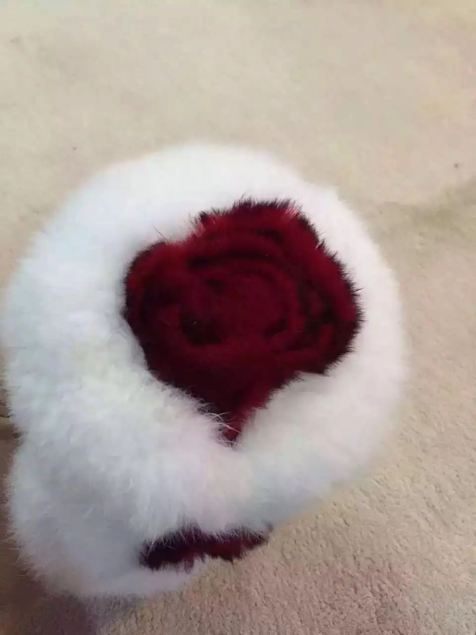 Зимние меховые наушники для женщин Сладкий Розовый Красный Белый Рождественский Красный Реальные с мехом кролика earwarmer осень большой меховой ухо муфты M202 - Цвет: Белый