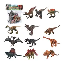 12 шт. реалистичные имитация твердых Динозавров Модель Фигурки обучающая игрушка для детей мальчик детский подарок