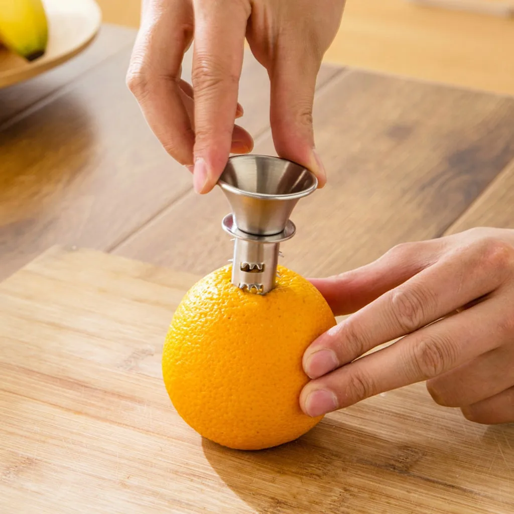 Новинка, кухонный инструмент для фруктов, соковыжималка для лимона, апельсиновая соковыжималка из нержавеющей стали, ручная дрель# NN0221