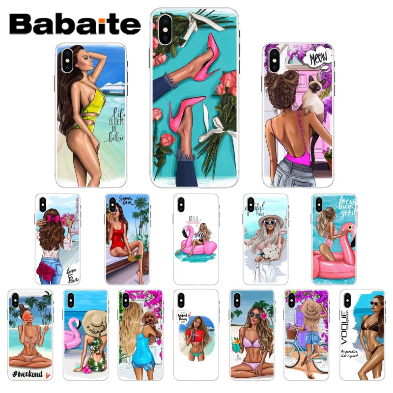 Babaite الصيف الأميرة فتاة الشاطئ TPU لينة غطاء إطار هاتف محمول ل أبل فون 7 8 6 6 S زائد X XS ماكس 5 5 S SE XR الهواتف المحمولة Babaite الصيف الأميرة فتاة الشاطئ TPU لينة غطاء إطار هاتف محمول ل أبل فون 7 8 6 6 S زائد X XS ماكس 5 5 S SE XR الهواتف المحمولة