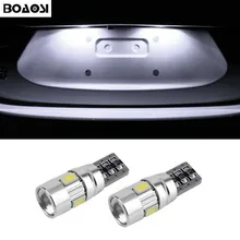 BOAOSI 2x T10 W5W светодиодный светильник 5630 SMD для внутреннего освещения номерного знака для hyundai Sonata ix25 ix35 i20 i10 accent solaris