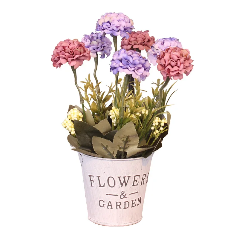 

Pastoral Flowerpot with Artificial Flowers plastic flowers pot Flowerpot decor Home decoration Bar decor