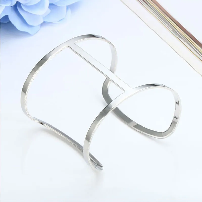 Hollow Wide Cuff Bracelets - Image 4