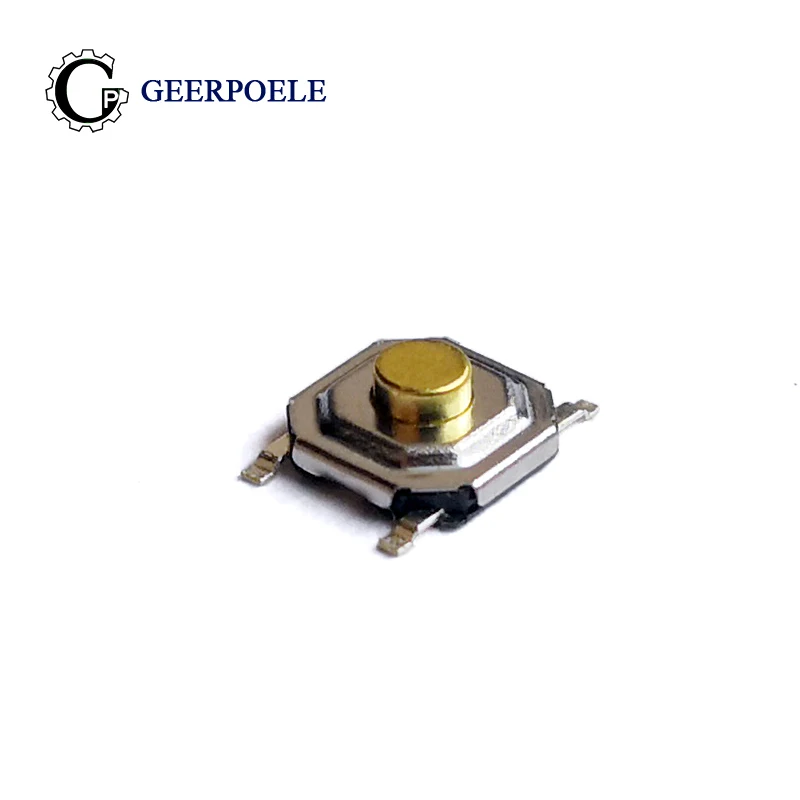 

50 pcs/lot 5.2*5.2*2.0 4 Pin 12V 0.5A Push Button Switch Metal Tactile Micro tact SMT touch switch