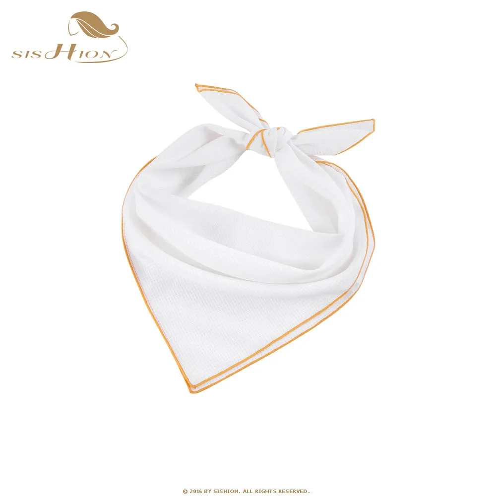 SISHION белый для женщин шарф небольшой площади сплошной цвет воротник маленький галстук шарфы для 70*70 см дамы шифоновый шейный платок SD0017