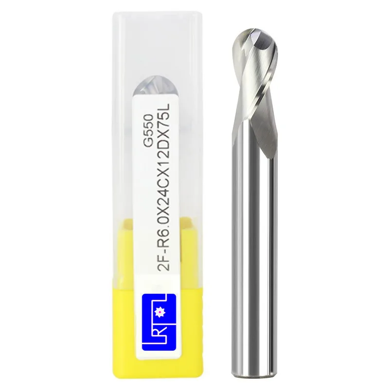 

hrc55 D10/12/14/16/18/20*100 150mm 2Flutes ball nose extra long end mill,milling cutter for Aluminum Spiral Bit Carbide CNC