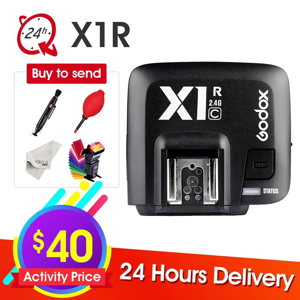 

Godox X1R TTL 2.4G Wireless Flash Trigger Receiver for Godox AD360 AD180 Speedlite Flash for SONY DSLR Cameras