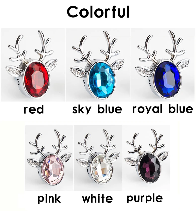 Prémio de Purificadores de ar do Carro de Cristal Acessórios do Carro Perfume Tomada Acessórios Decorativos Veados Fino Clipe Mulheres Meninas 15 veados fino clipe mulheres meninas mulheres acessórios do carro