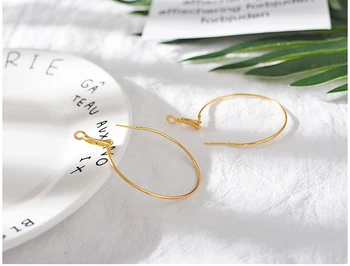 

Wholesale Earrings Findings Diameter:40MM Gold Iron Hoop Earrings 20PCS
