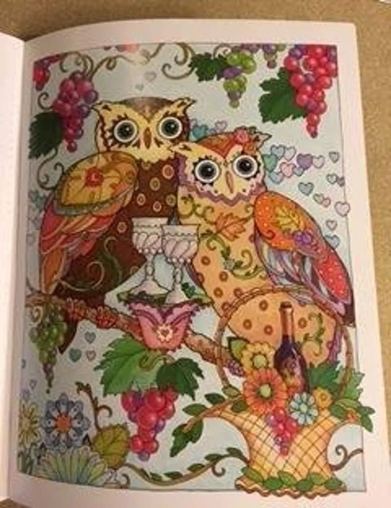 OWLS Coloring Book Antistress For Adult Relieve Stress Art Painting Drawing Graffiti Gift Books Libros In From Office School