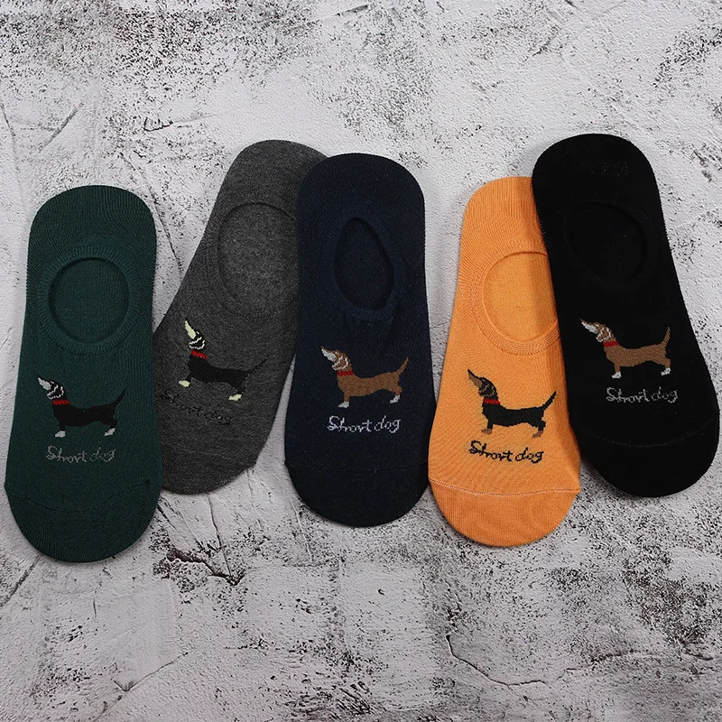 

5 Pairs Women Ankle Socks Funny Cute Cartoon Dog Animals Ear Plush Boat Socks Womens Lady Girl Art Sock Meias Short Sox