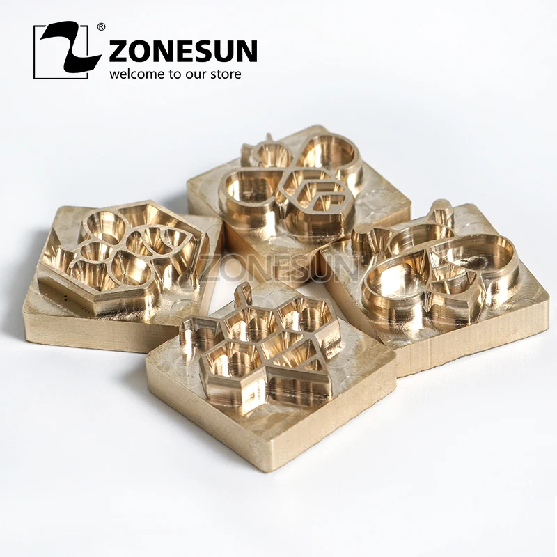 

ZONESUN Food Leather Branding Iron Customized Design Embossing Mold For Leather Embossing Mould for Wood Stamping Machine