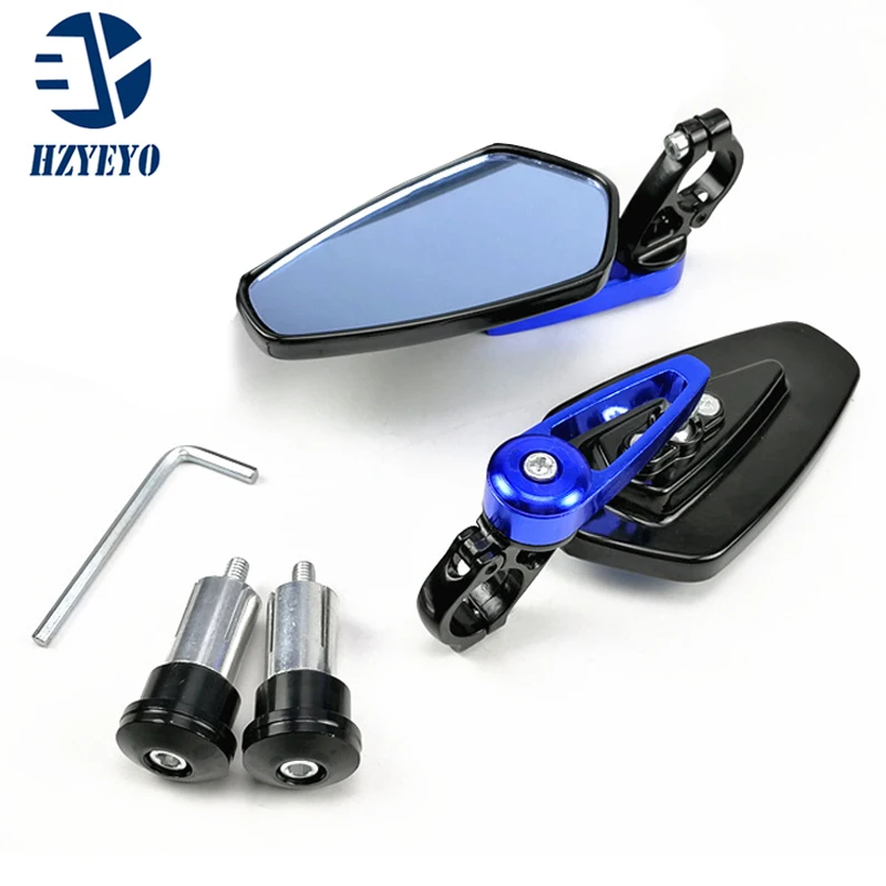 

HZYEYO Universal 7/8"" 22mm handle bar motorcycle bar end mirror Motorcycle Mirror,P-113