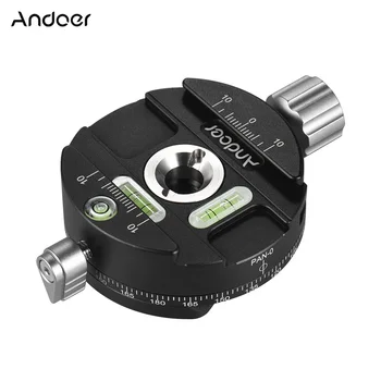

Andoer PAN-0 360 Degree Rotating Disc Camera Quick Release Clamp for Arca Swiss RRS Wimbereley Kirk Markins Quick Release Plate