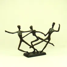 Медная Статуя для фигурного катания ручной работы Абстрактная Металлическая статуэтка конькобежца домашний спортивный сувенир Декор подарок и ремесло орнамент