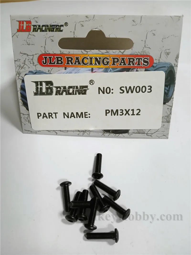 

JLB SW003 PM3X12mm 10pcs Screw CHEETAH 11101 21101 1/10 RC Car Parts