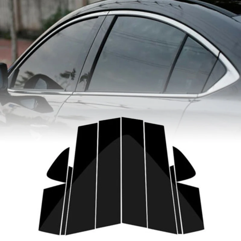 

10pcs For MAZDA 6 ATENZA 2014 2015 2016 2017 2018 Black Glossy Window Pillar Posts Cover Trim Molding Garnish Guard